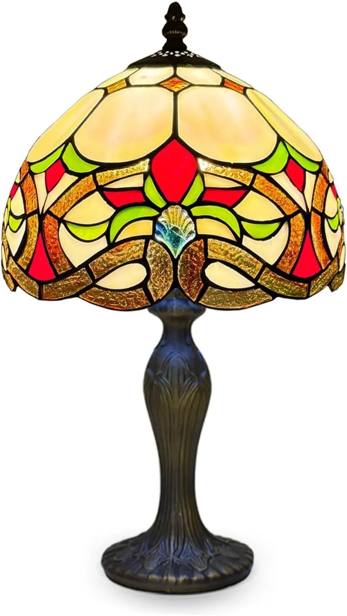 Tiffany Table Lamp 10 Inch Sapphire Dragonfly - Image 1