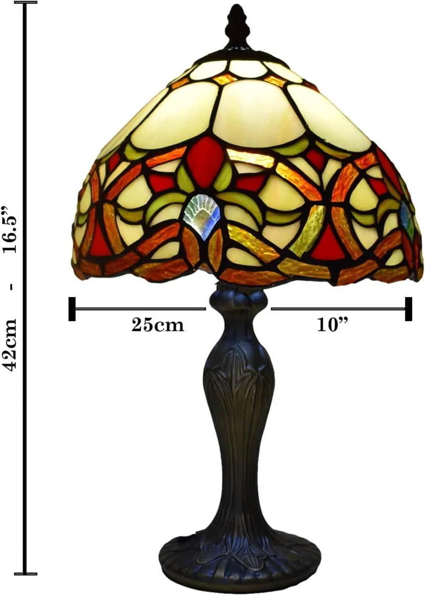 Tiffany Table Lamp 10 Inch Sapphire Dragonfly - Image 4