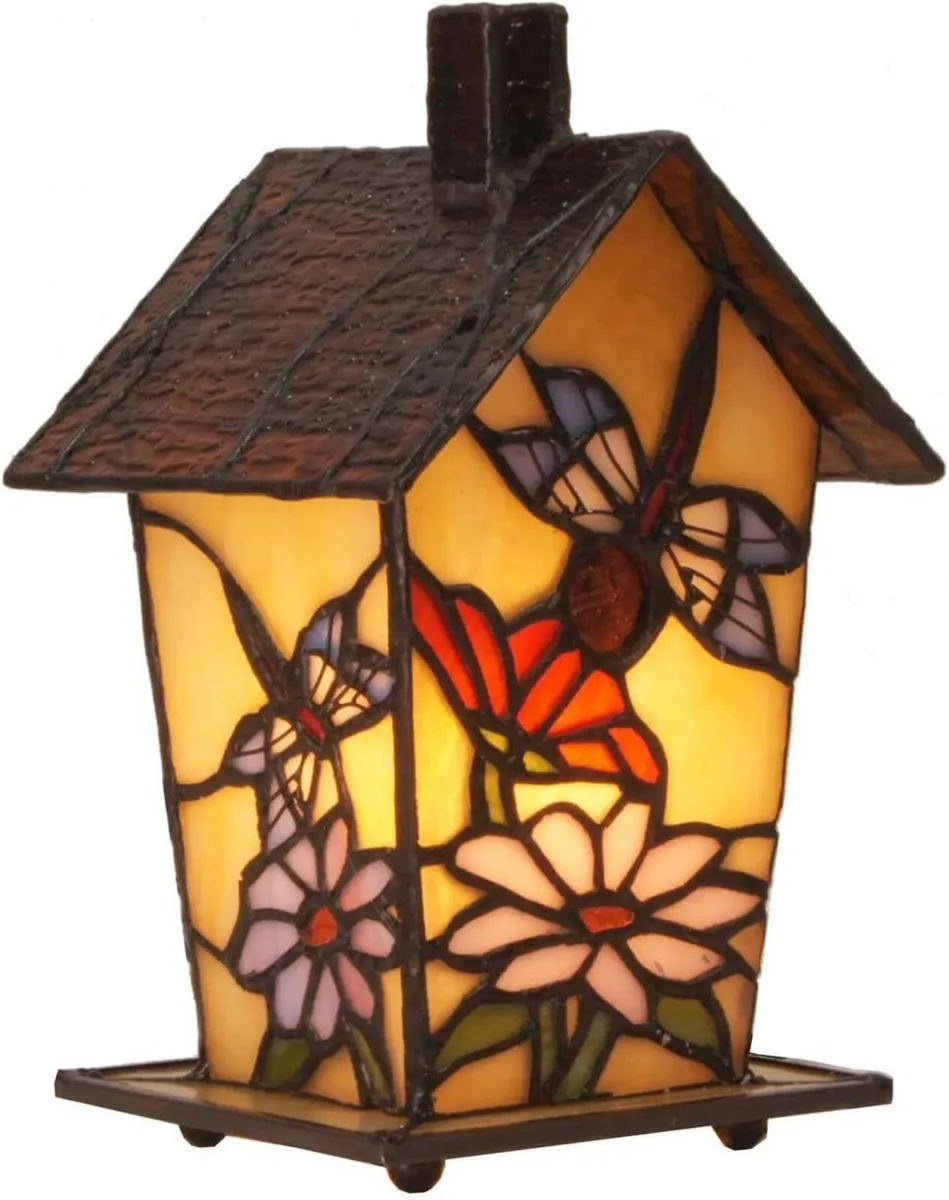L30782 Birdhouse Tiffany Style Stained Glass - Image 1