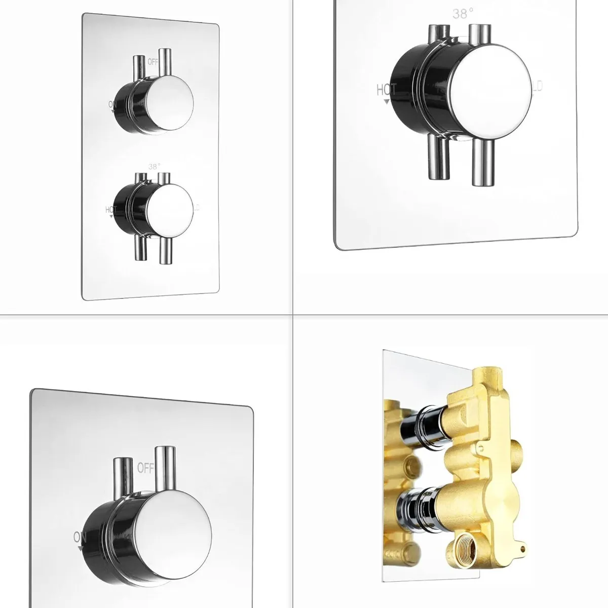 Naples Concealed Thermostatic Shower Mixer Valve - Image 4