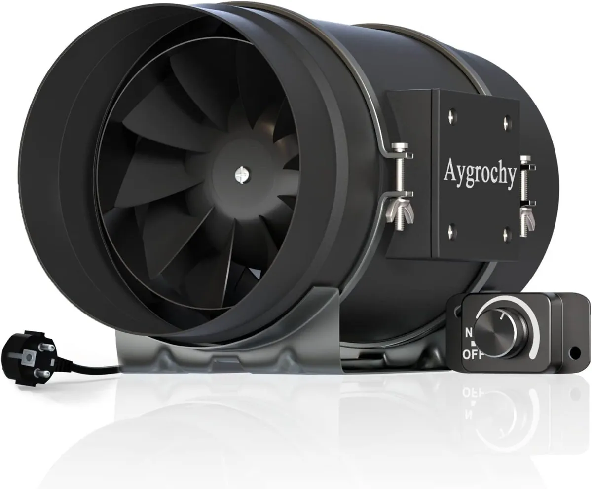Quiet 8” Inline Duct Fan with 0-100% Variable - Image 1