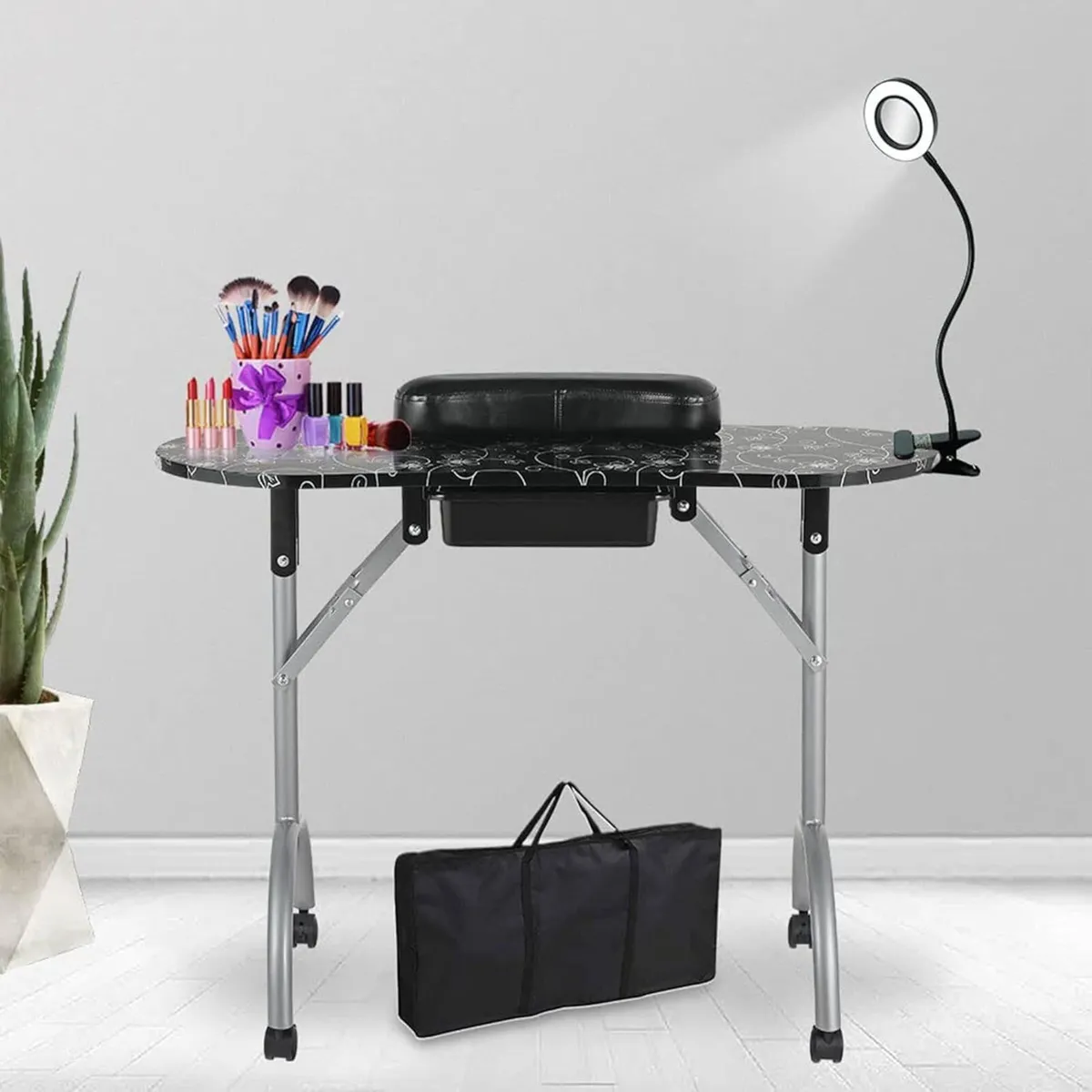36''l Portable Foldable Manicure Table Nail - Image 1