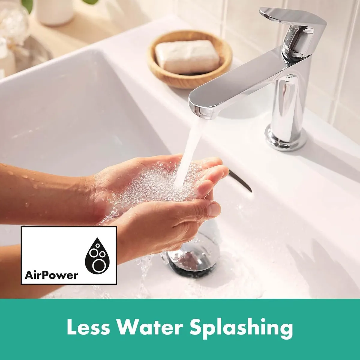 Rebris S Basin Mixer Tap 80 Energy-Saving Without - Image 4