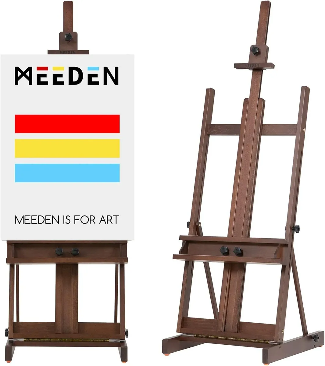 Heavy Duty H‑frame Easel: Solid Beech Wood Artist - Image 1