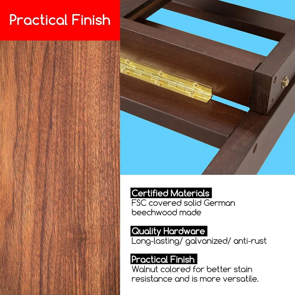 Heavy Duty H‑frame Easel: Solid Beech Wood Artist - Image 4