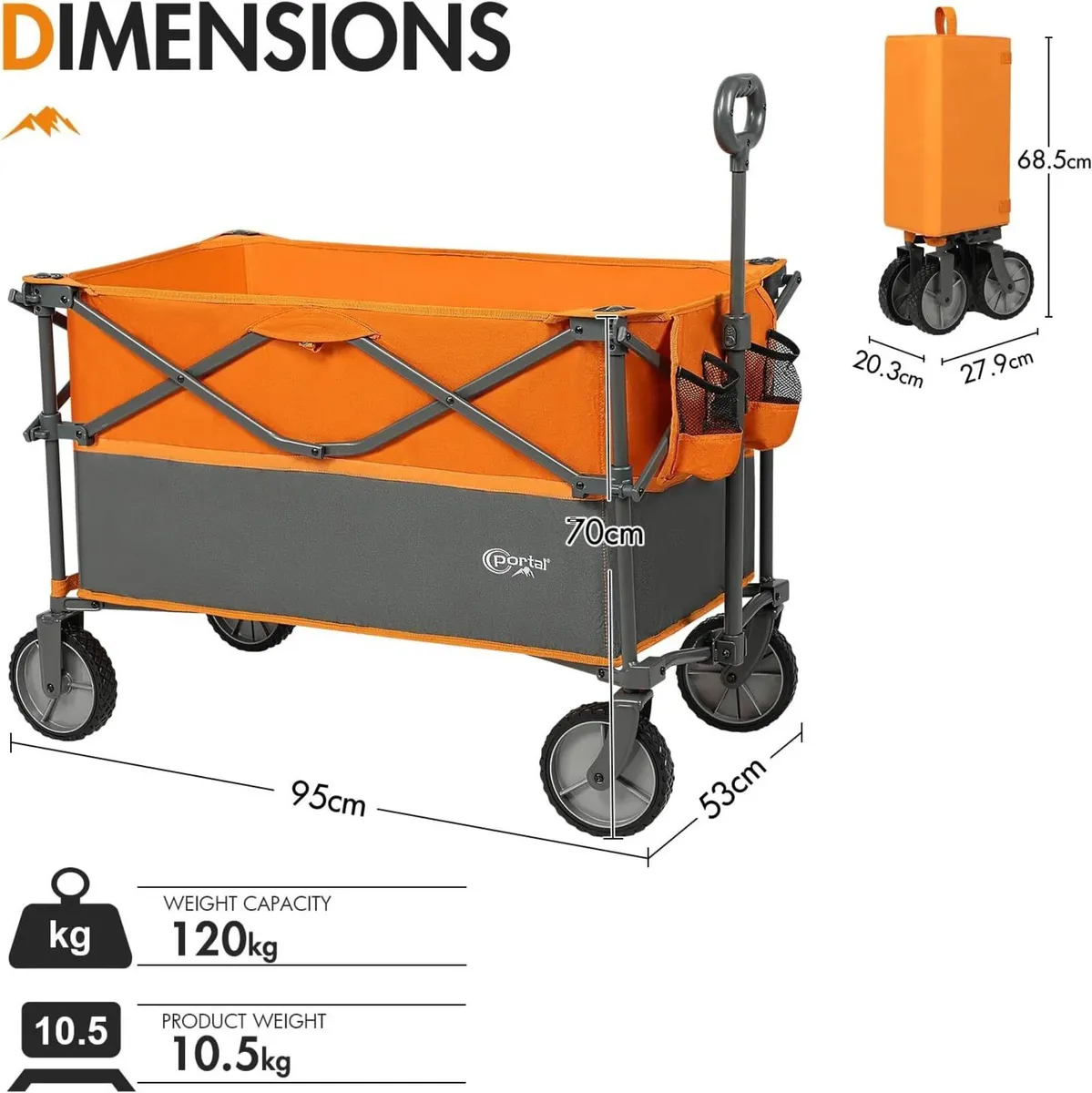 Xl Deeper Festival Trolley on Wheels 300L Larger - Image 2
