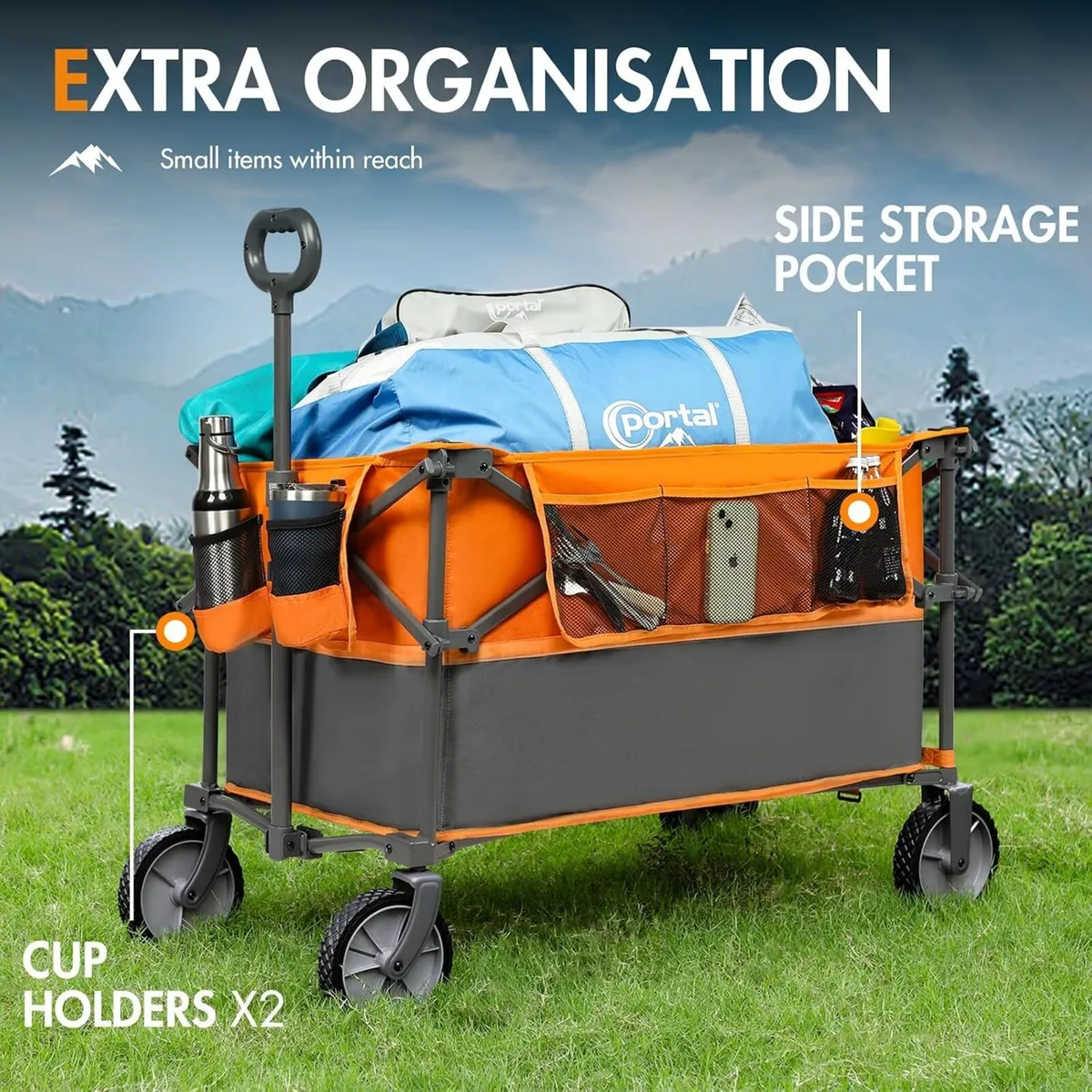 Xl Deeper Festival Trolley on Wheels 300L Larger - Image 3