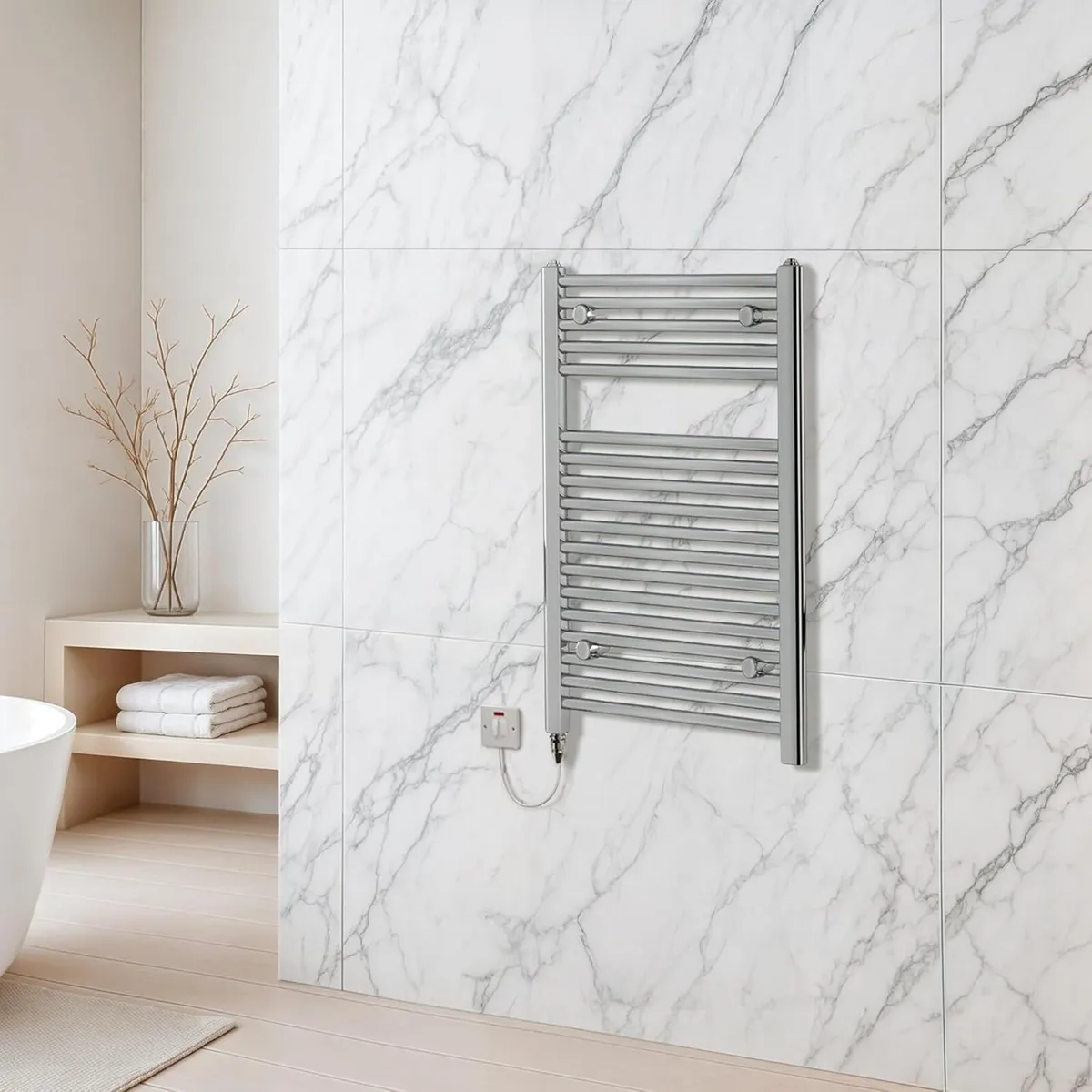 Chrome Electric Towel Radiator Warmer Rail - Image 4