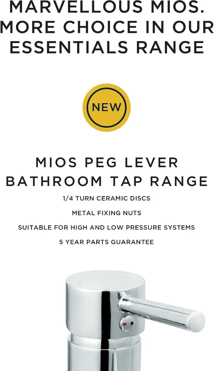 Bathroom Taps Chrome Bath Filler Tap - Image 3