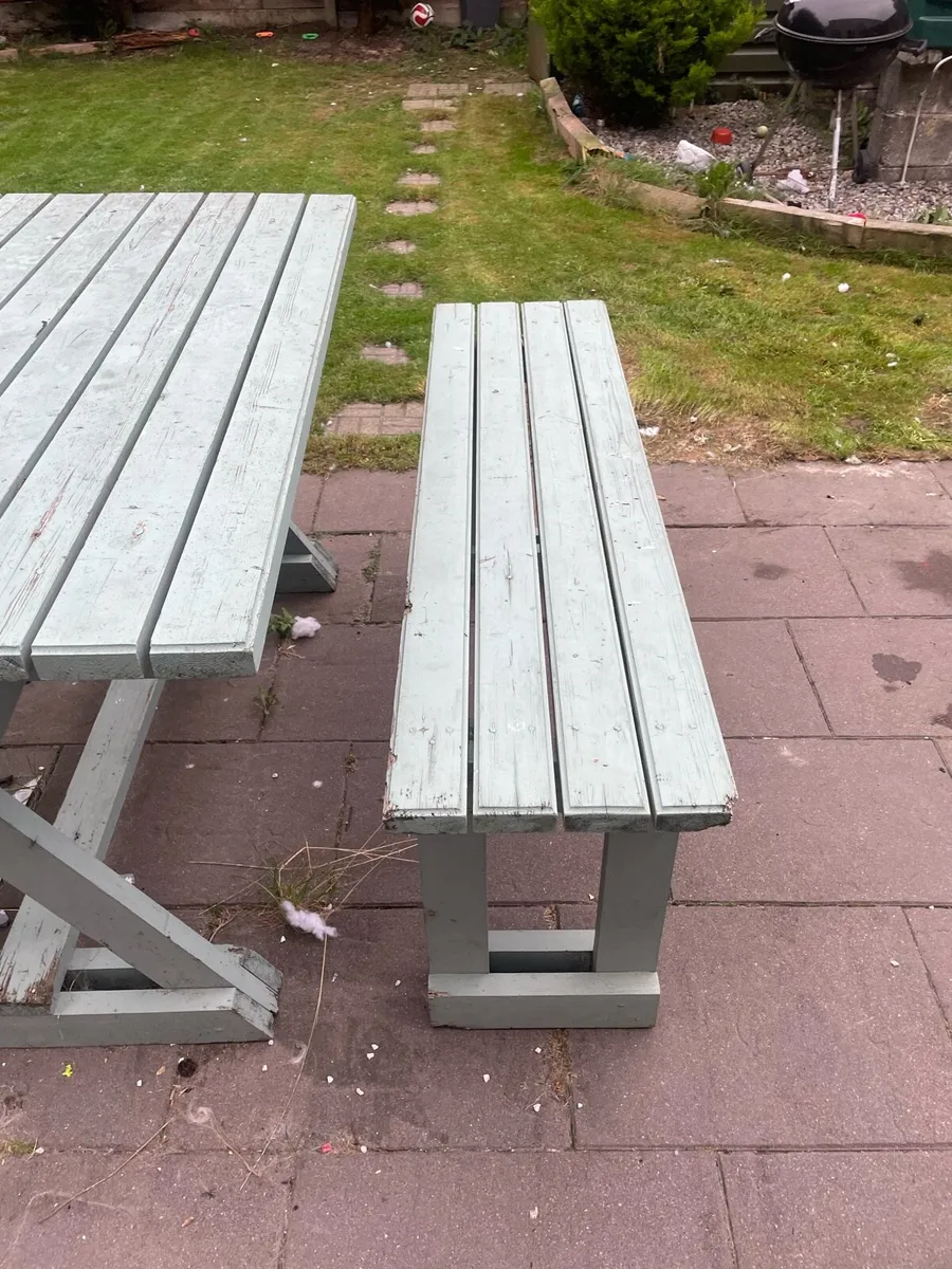 Picnic table and bench - Image 2