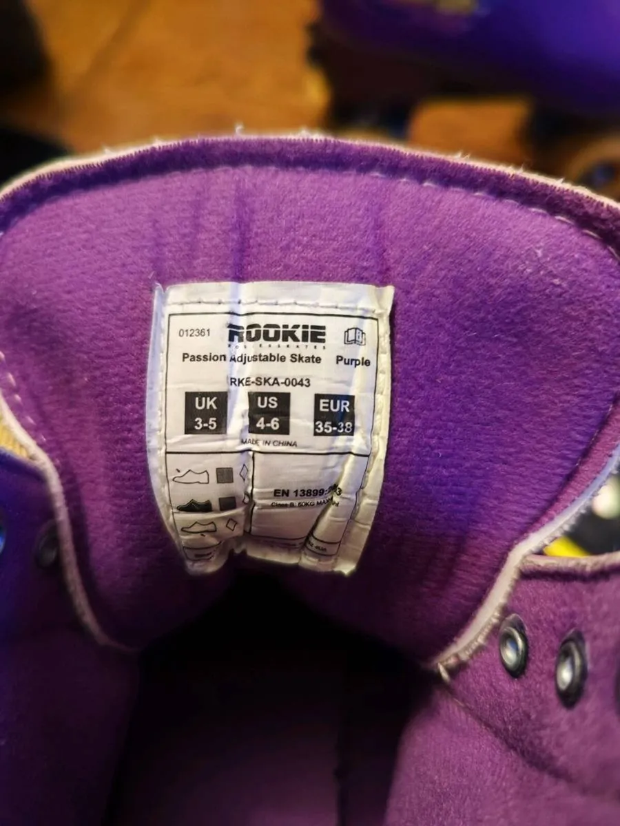 Rookie Adjustable Roller Skates size UK 3 - 4 - 5 - Image 3