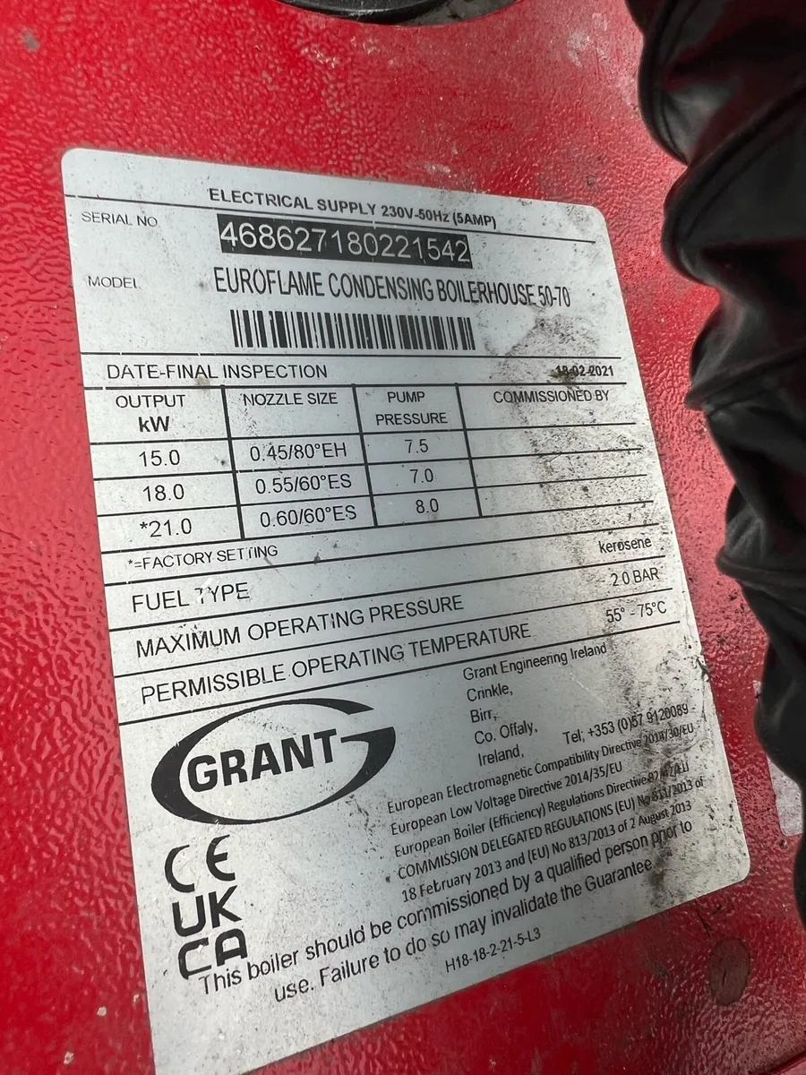Grant 50/70 condensing oil boiler - Image 2