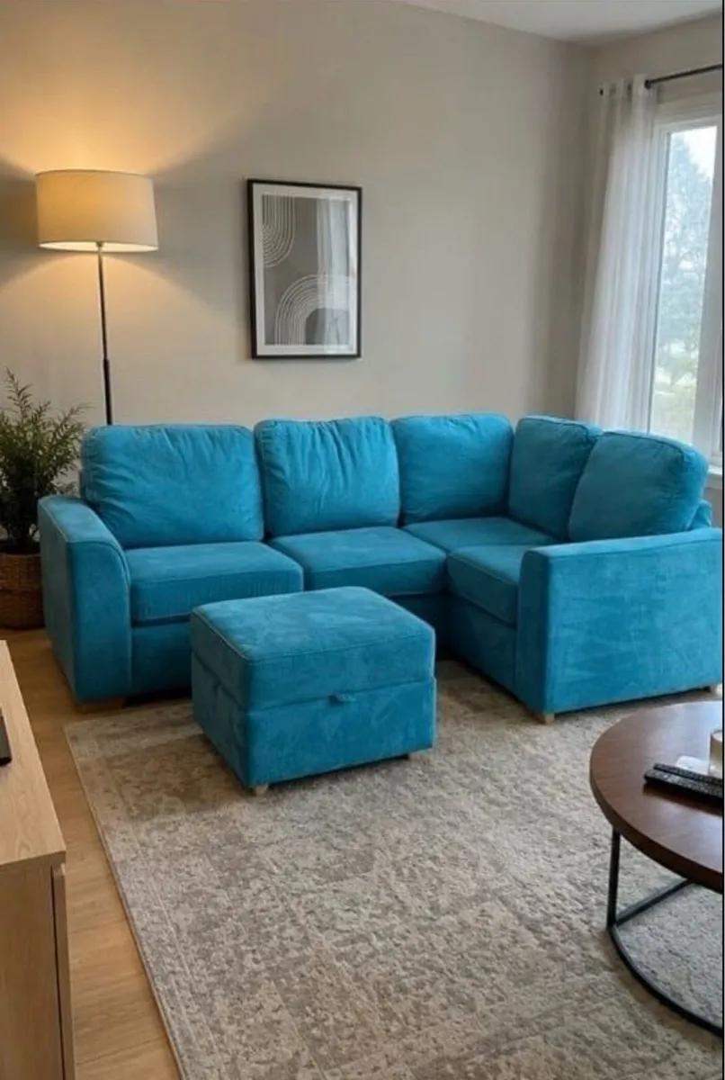 Dfs Teal corner sofa - Image 1