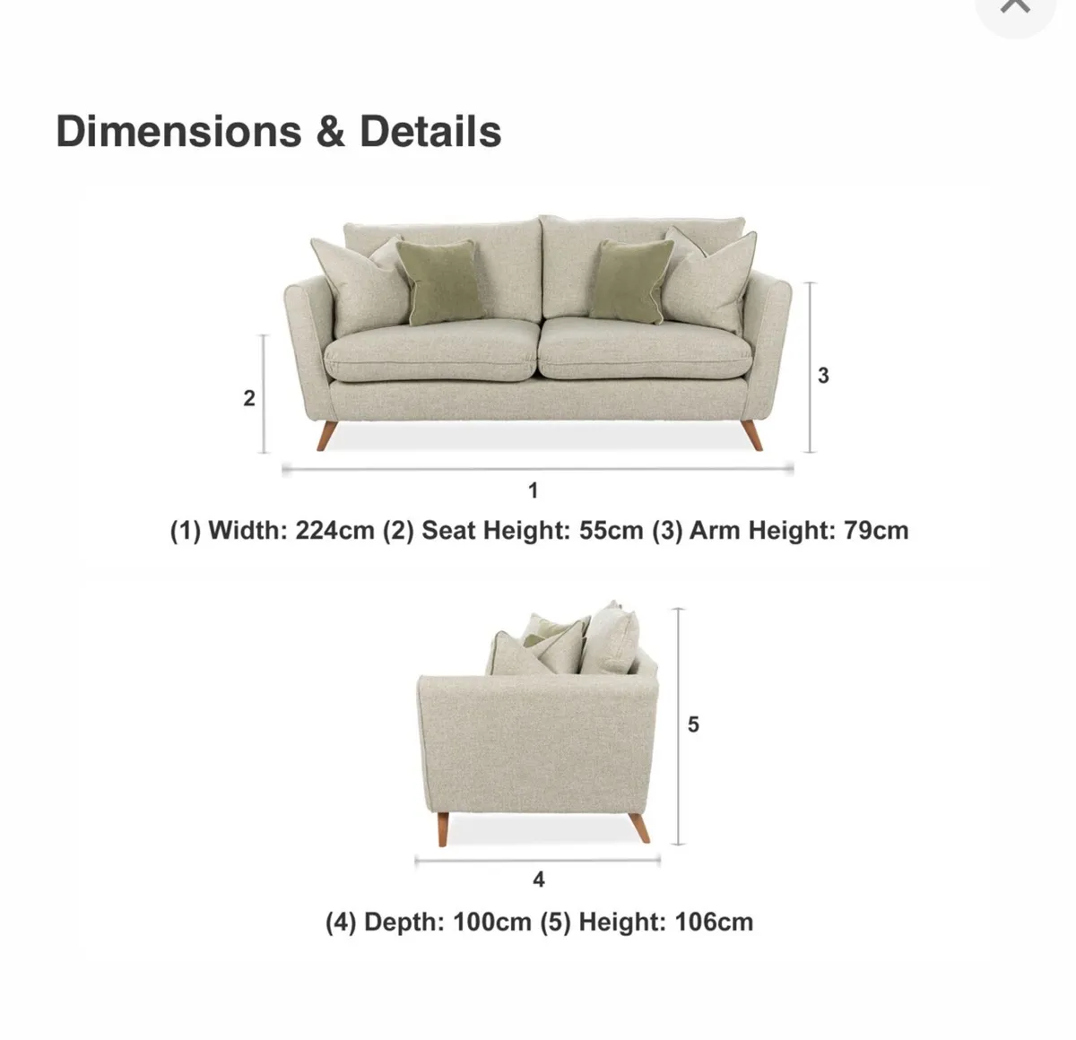 Velvet Sofa - Image 3