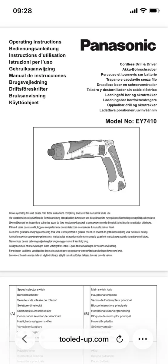 Panasonic drill screwdriver EY7410 - Image 2