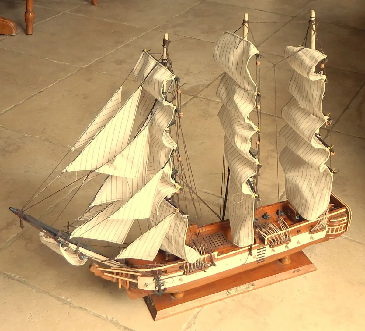 Vintage Wooden Ships Model of USS Constitution - Image 1
