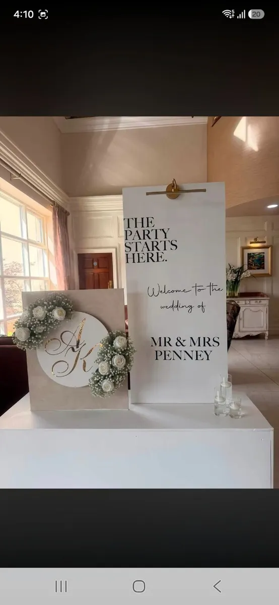 Wedding sign  for entrance