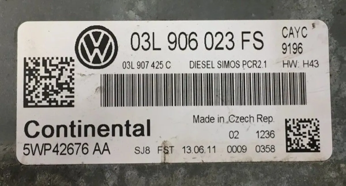 03L906023FS 03L906425C Passat ecu 1.6 TDI VW - Image 2