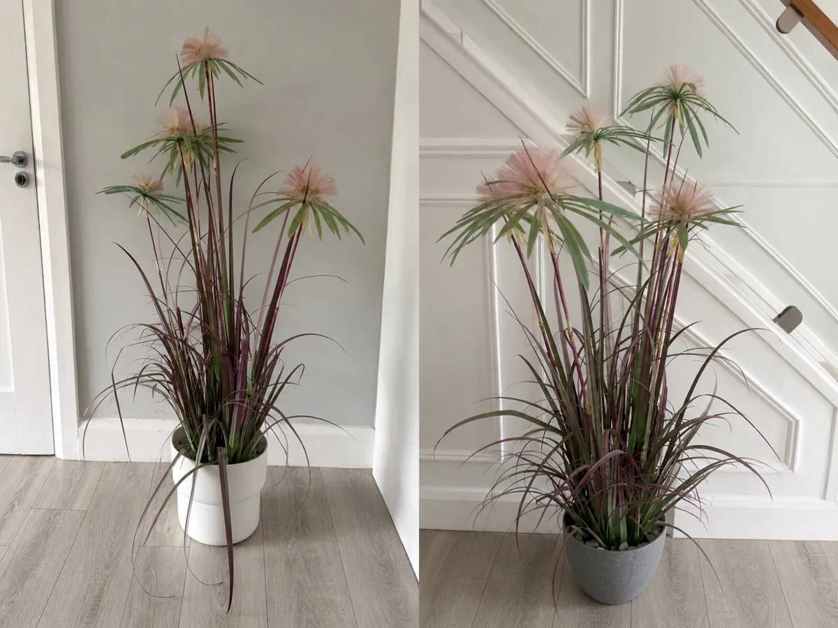 Matching Artificial Dandelion papyrus grass plants