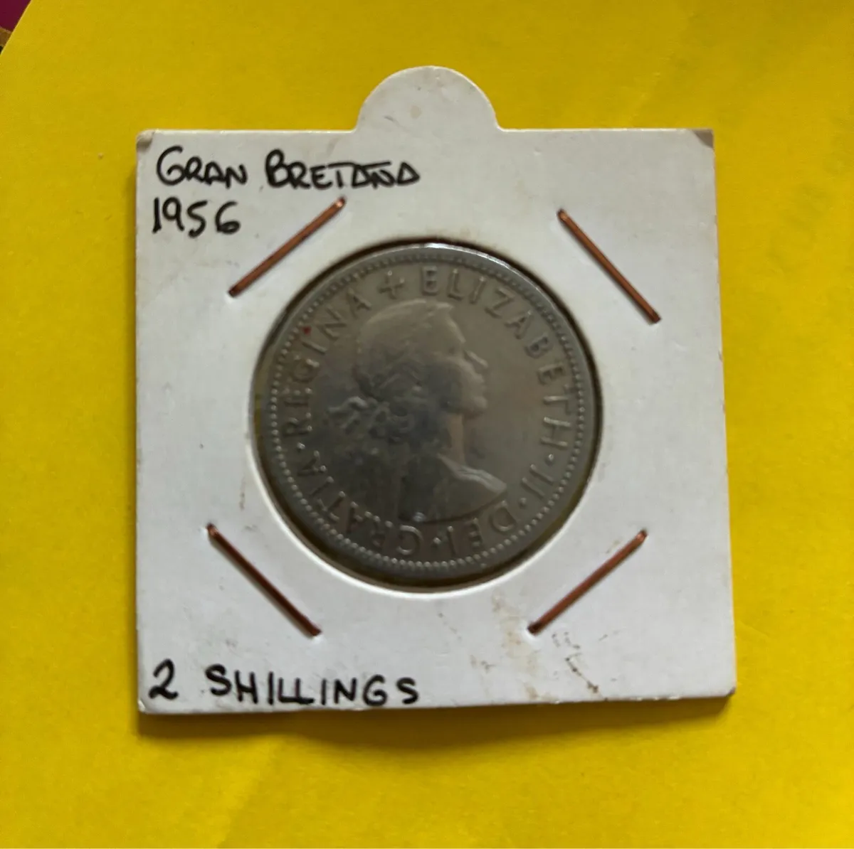 1956 UK Two Shilling - Image 1
