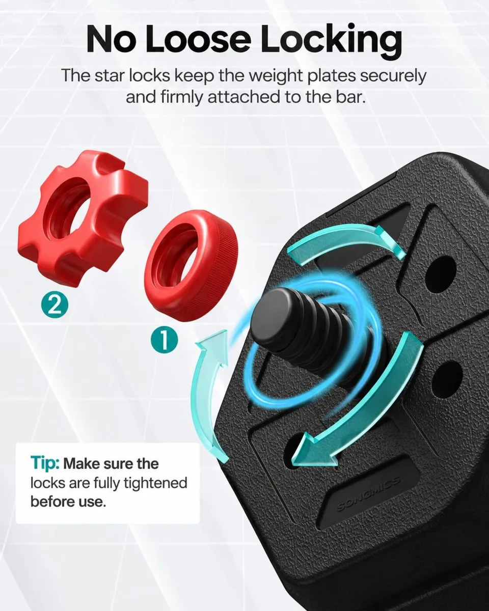 New 40kg gym weight set - FREE Delivery - Image 3
