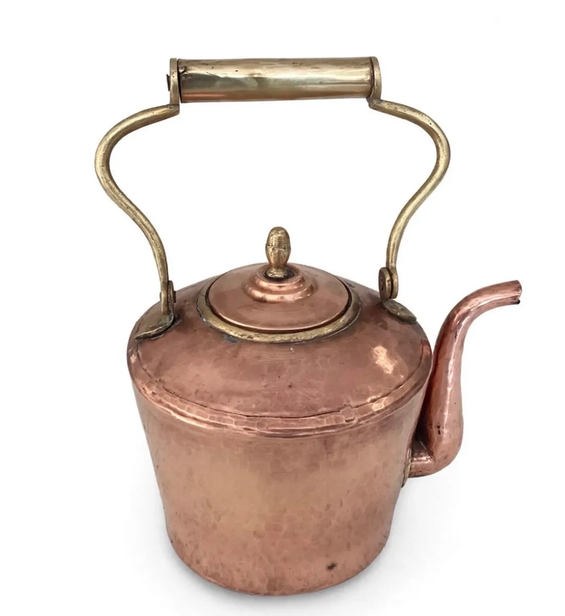 Early 1800s copper and brass kettle