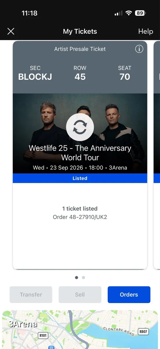 2 seated westlife tickets - Image 2