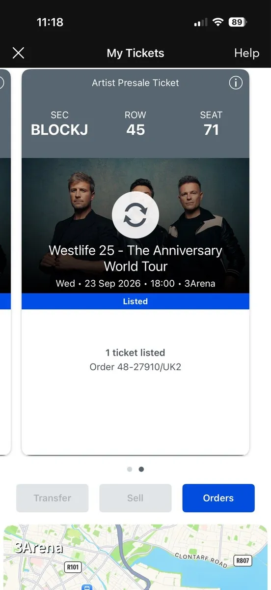 2 seated westlife tickets - Image 3