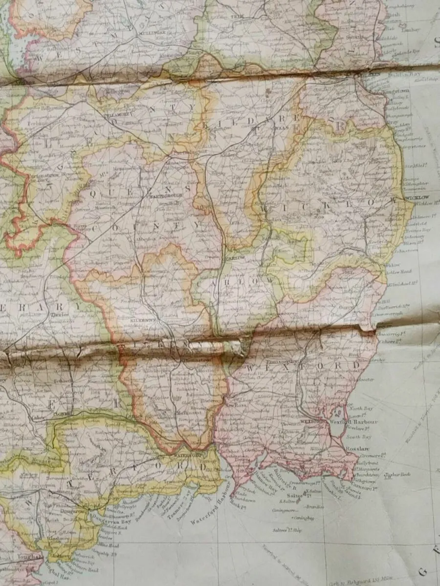 Antique 1880's Map of Ireland - Image 4