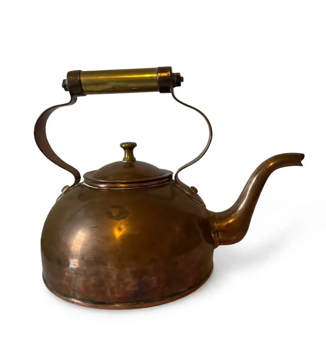 Late Georgian period copper and brass kettle