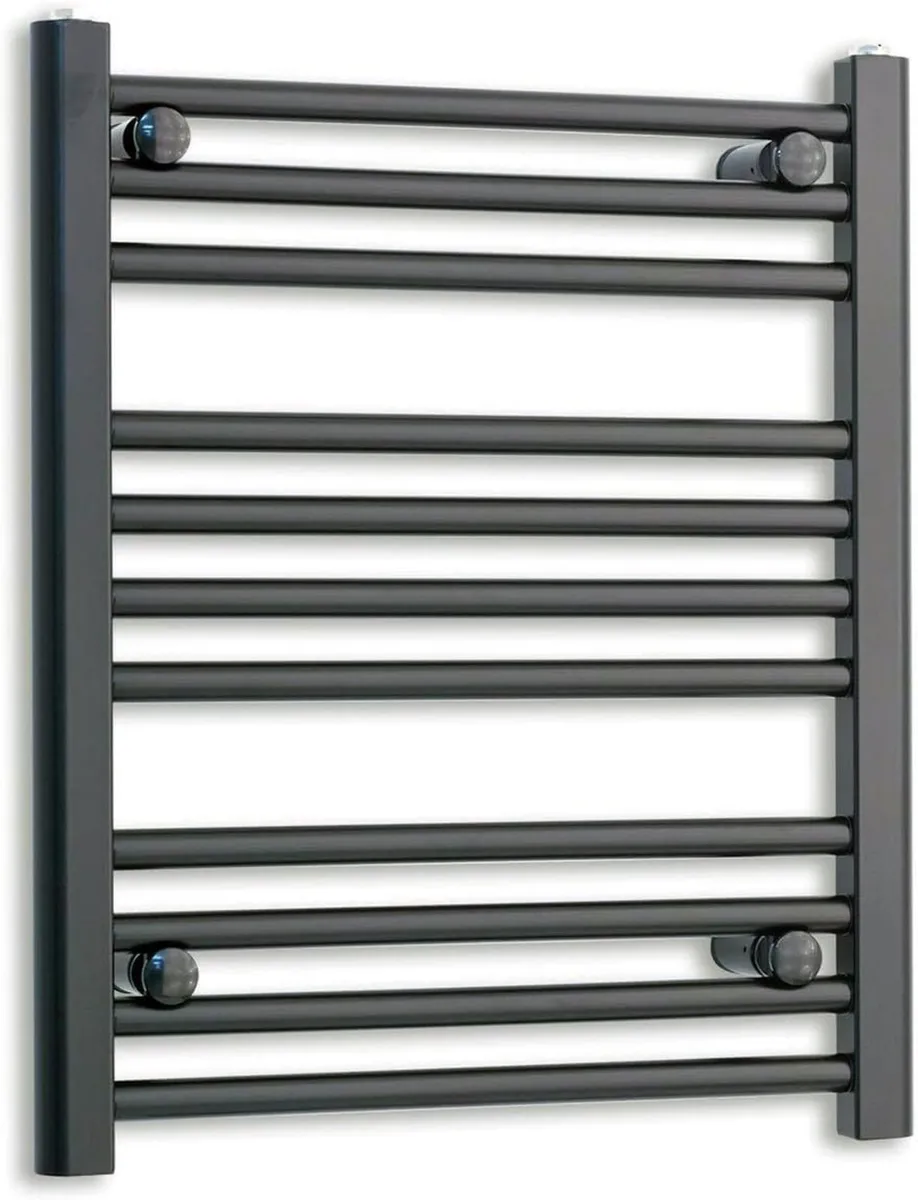 450MM Wide Heated Towel Rail Straight Flat - Image 1