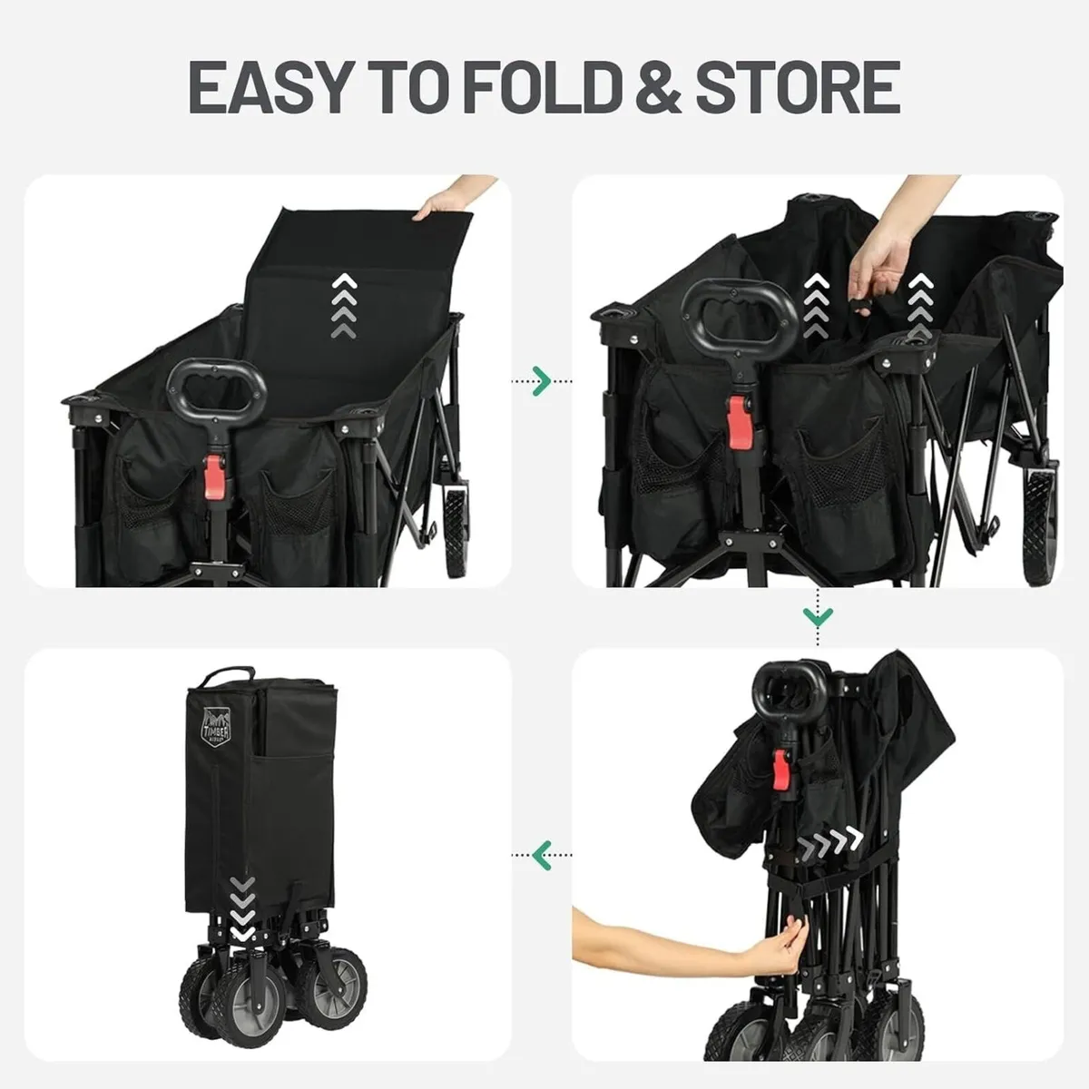 Trolley Folding Camping Wagon 200L - Image 4