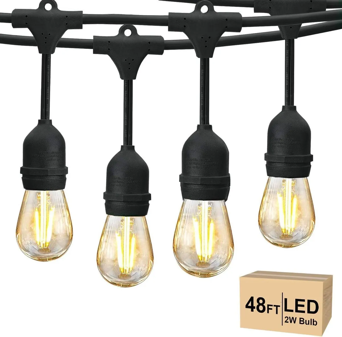 Outdoor String Lights LED 15m S14 48FT Festoon - Image 1