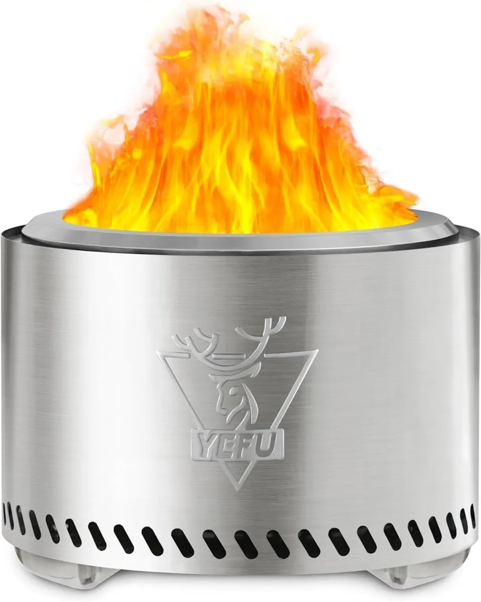 Smokeless Fire Pit Portable Safe Burning - Image 1