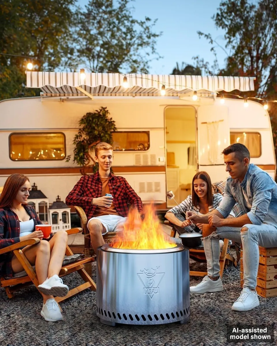 Smokeless Fire Pit Portable Safe Burning - Image 2