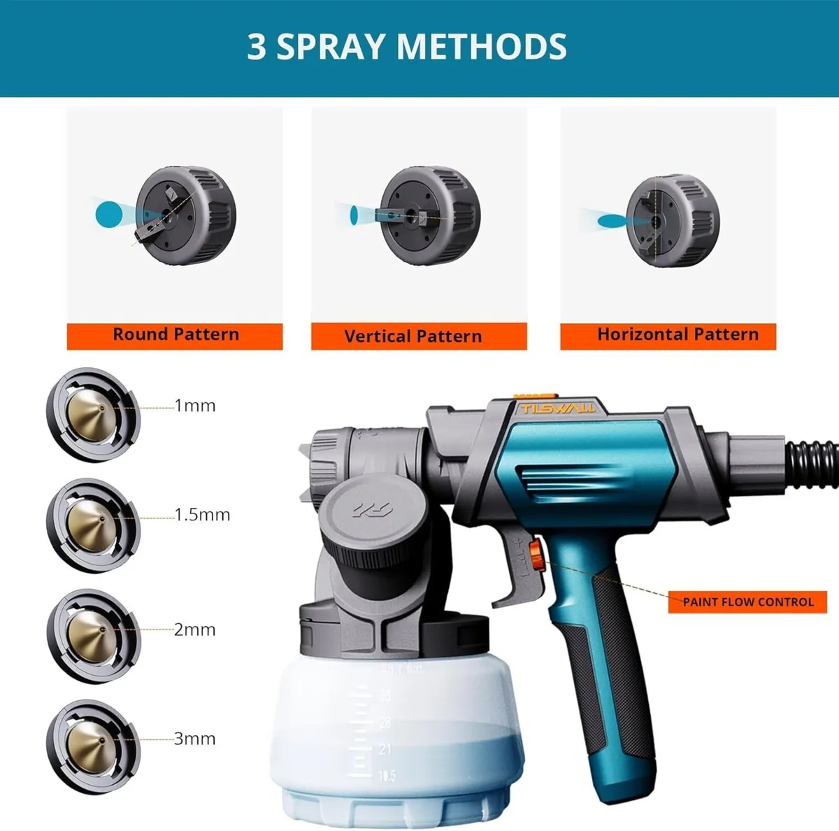 Electric Hvlp Paint Sprayer Shark800 Spray Gun - Image 3