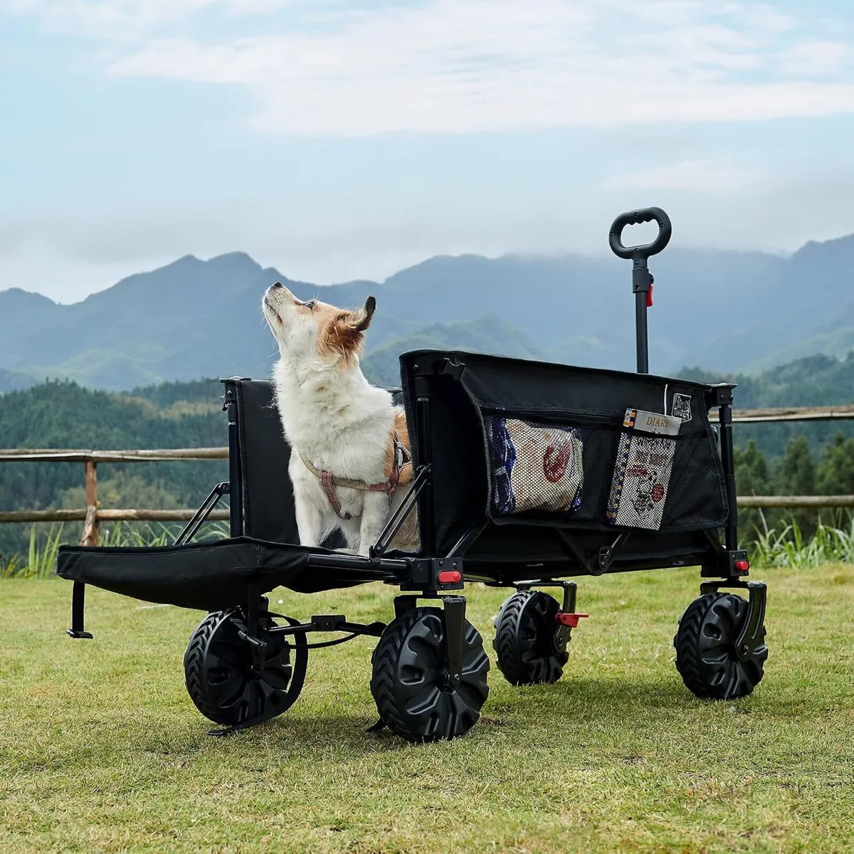 Trolley 300L with Brakes Folding Beach Cart - Image 2