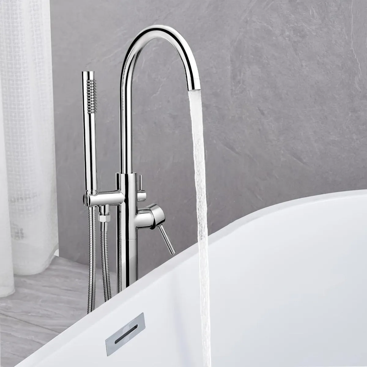 Free Standing Tub Taps Floor Mount Freestanding - Image 2