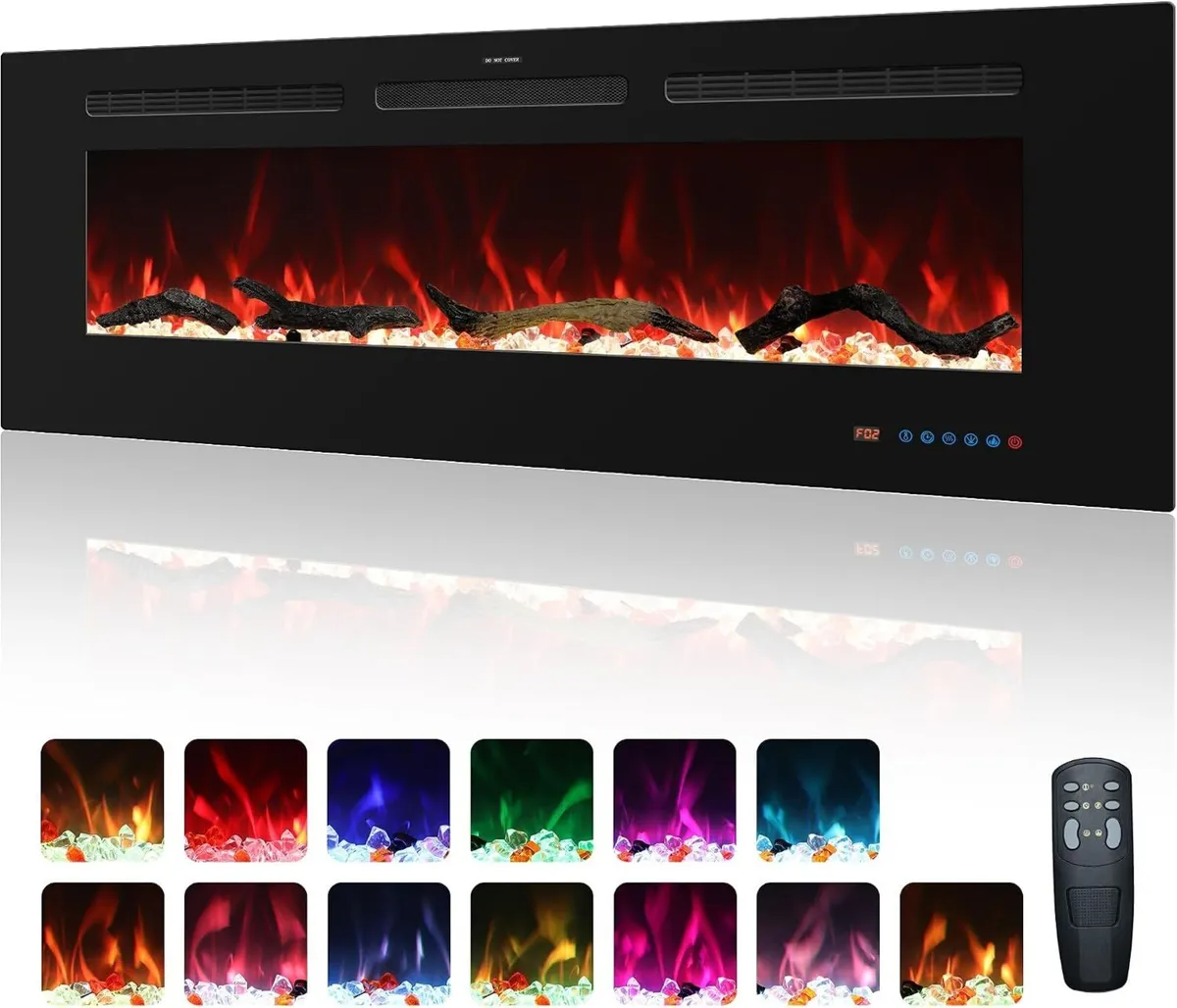 Wifi Electric Fireplace Inserts Recessed and Wall - Image 1