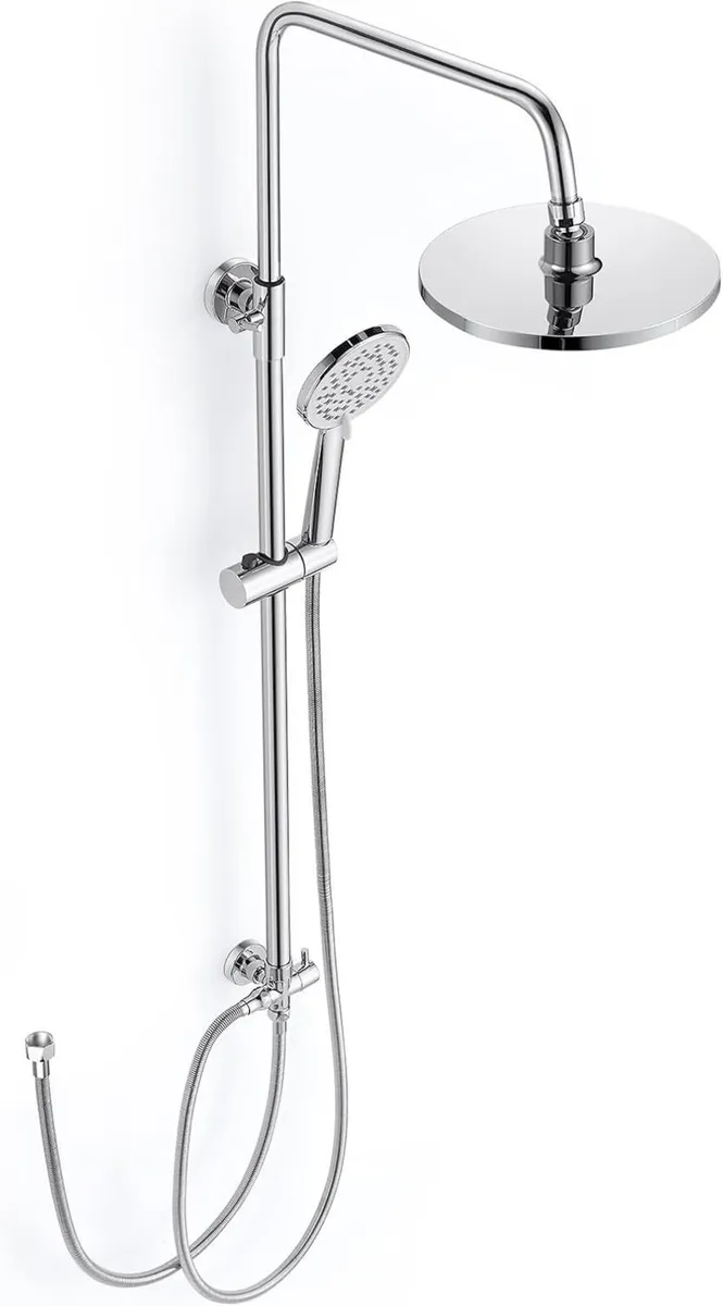 Shower Riser Rail Kit Rainfall for Bathroom Chrome - Image 3