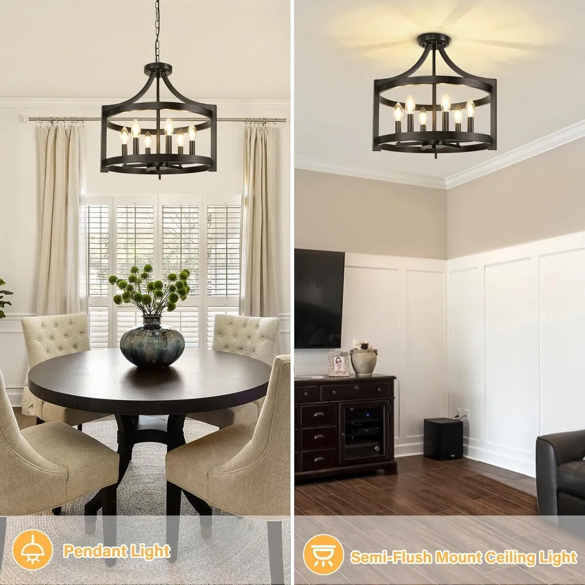 Chandelier 6 Lights Modern Farmhouse Chandeliers - Image 4