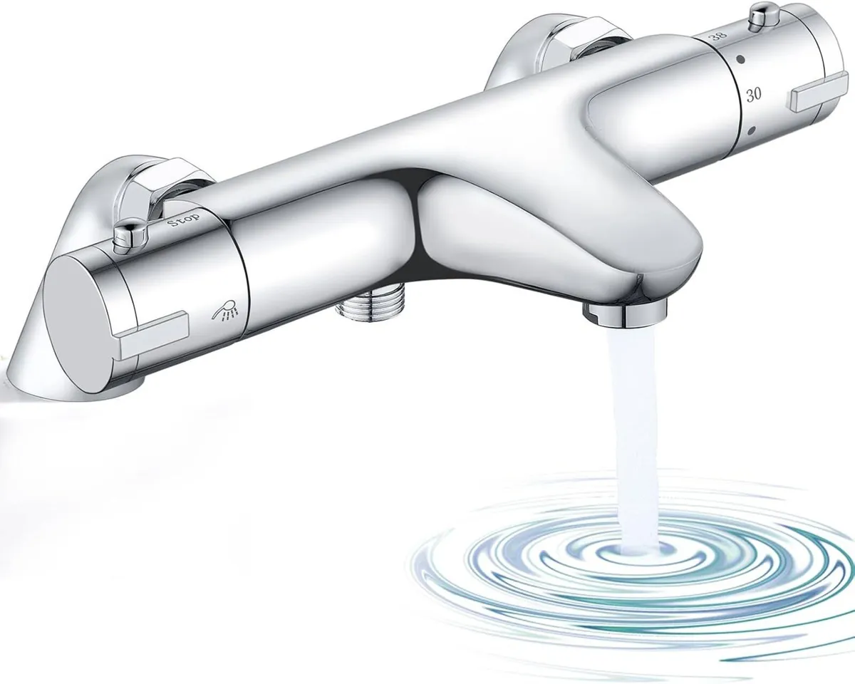 Thermostatic Bath Shower Mixer Tap Deck Mounted - Image 1