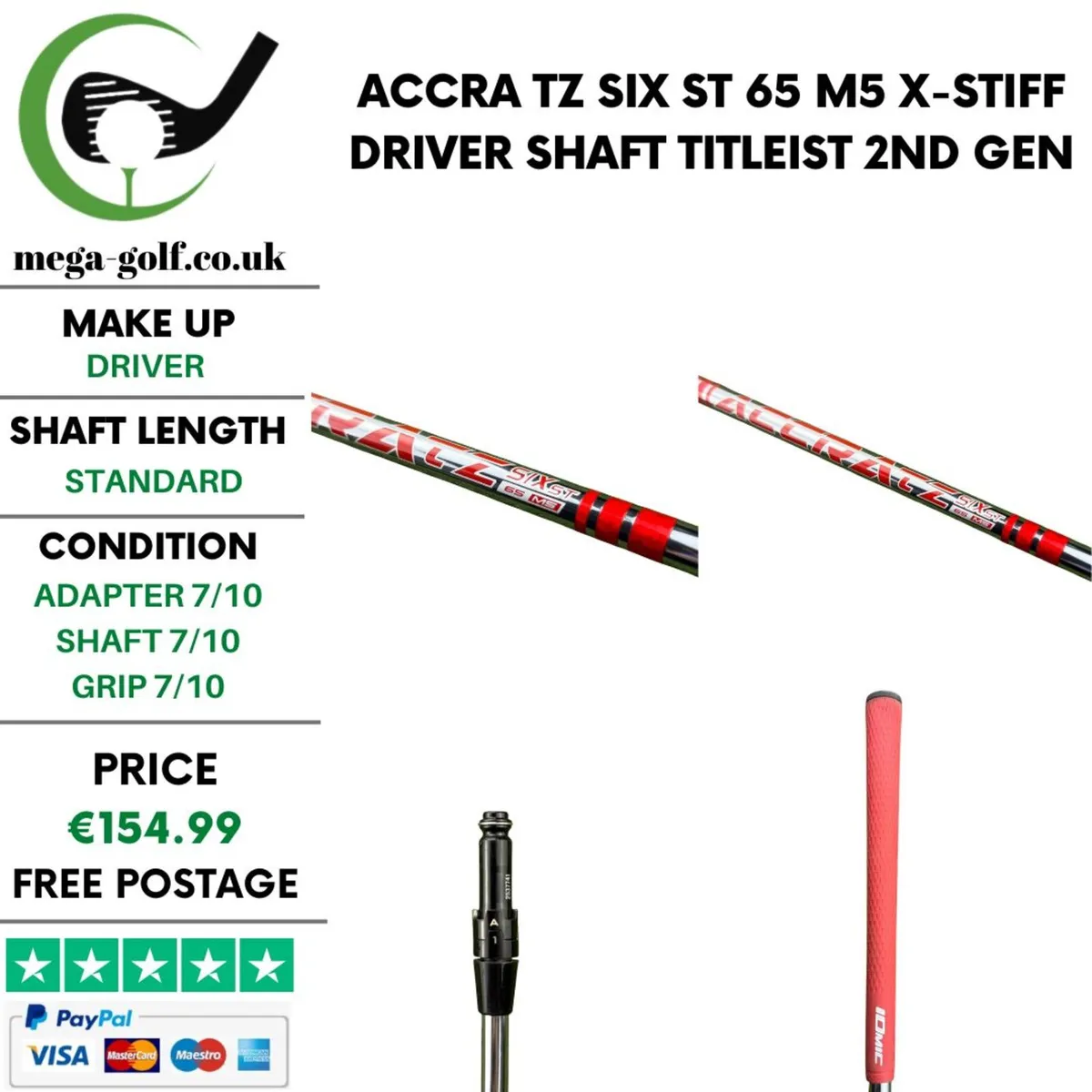 Accra TZ Six ST 65 M5 X-Stiff Driver Shaft - Image 1