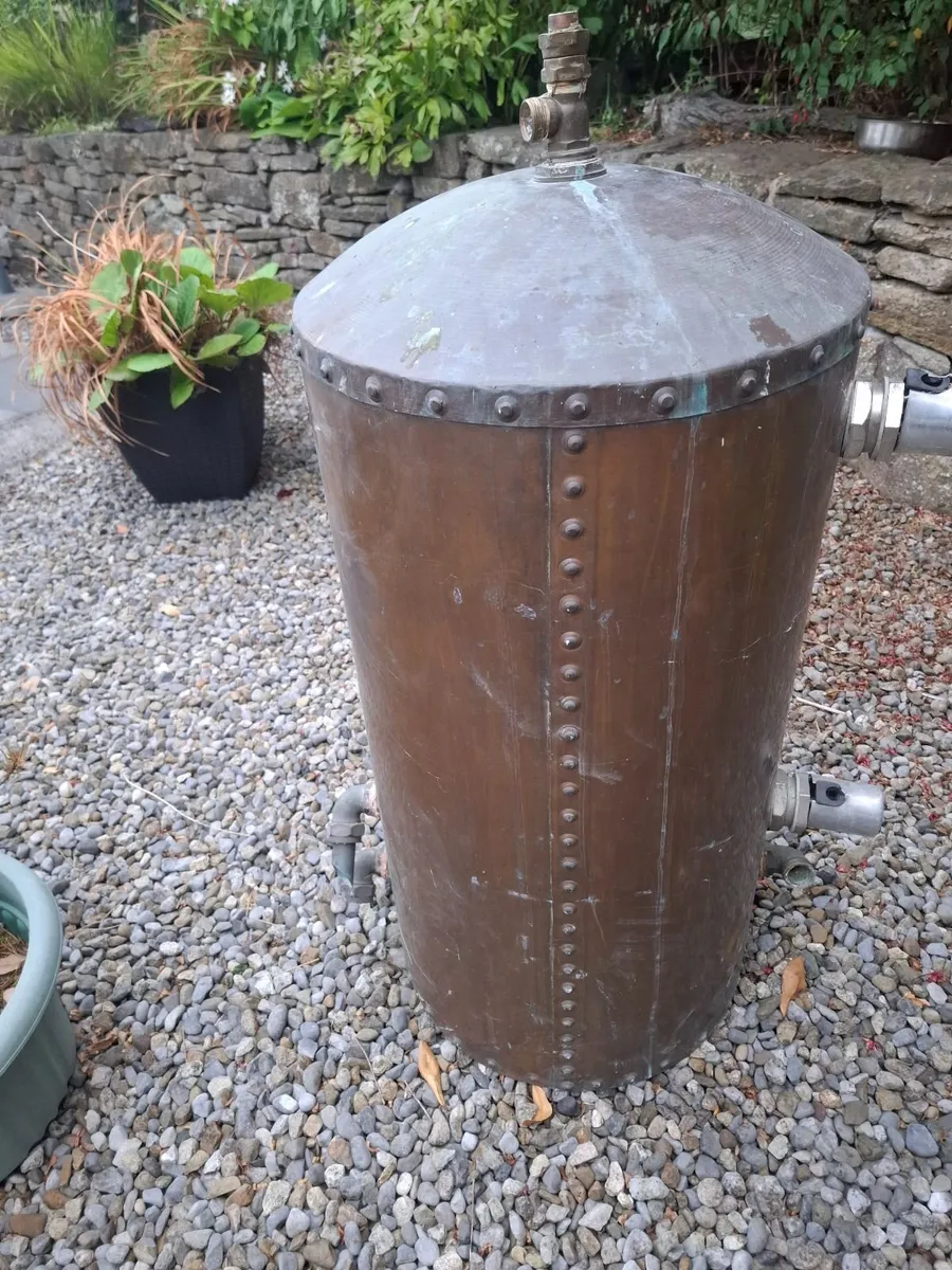 Vintage copper cylinder - Image 1