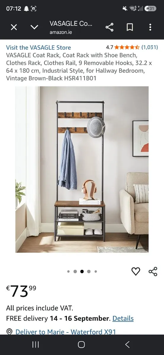 Coat and shoe stand - Image 1