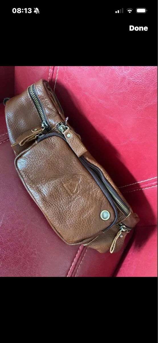 NEW-Leather Waist Bag - Image 1