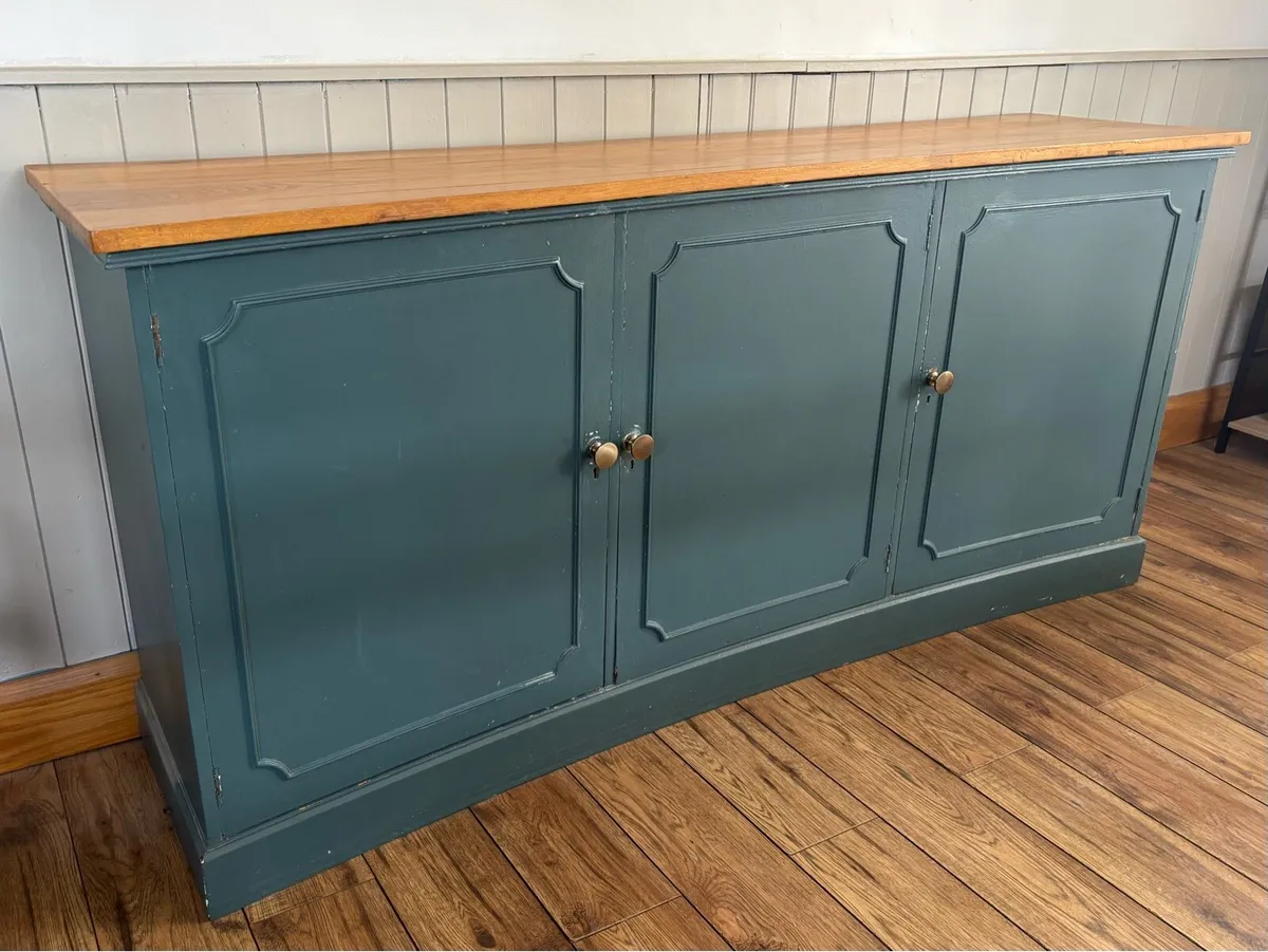 Large Painted Sideboard with Wooden Top – 180cm - Image 1