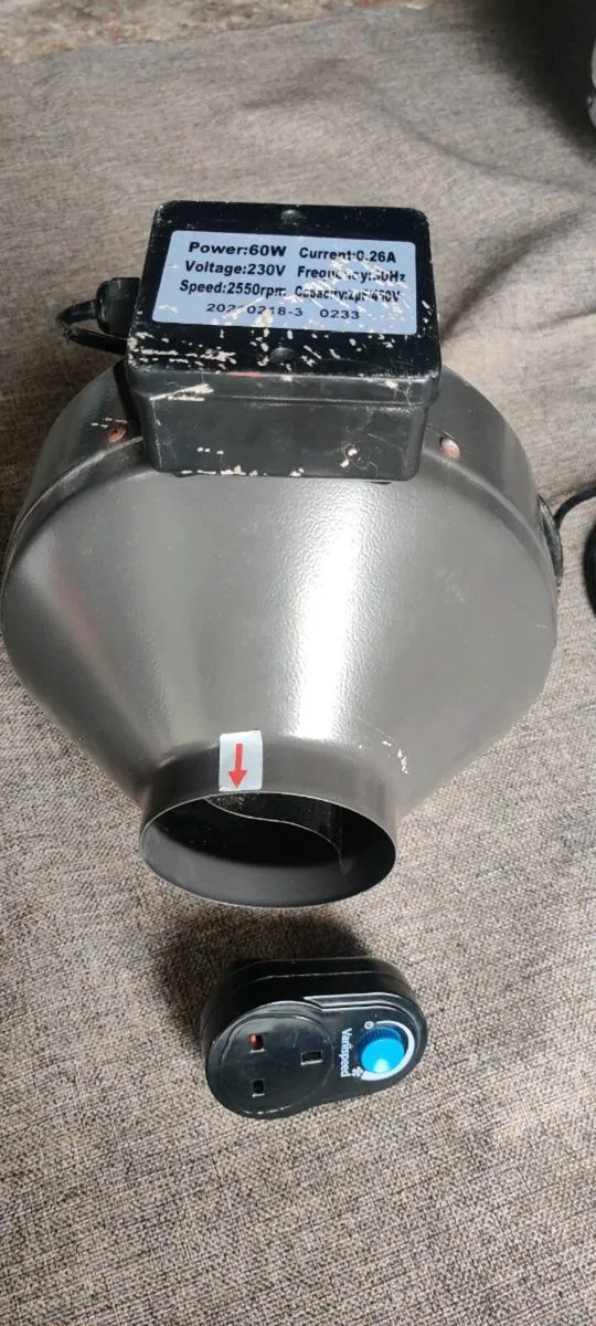 Inline Duct Fan, Carbon Filter with Speed adapter - Image 4