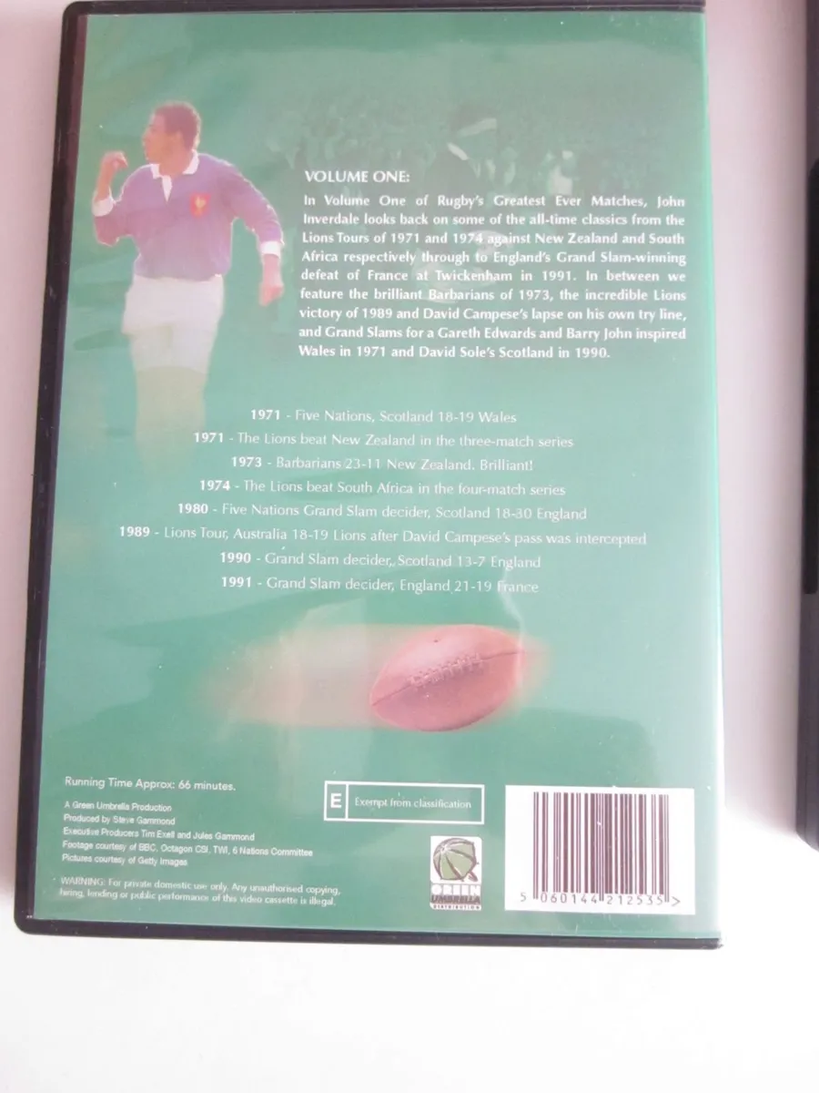 Rugby DVD Bundle - Image 3