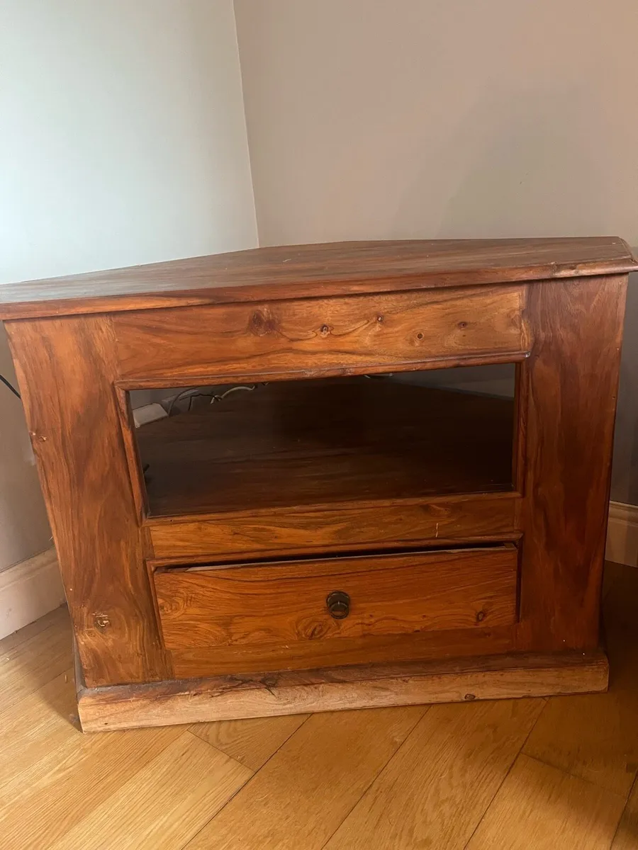 Solid wood corner TV unit / Media unit - Image 1